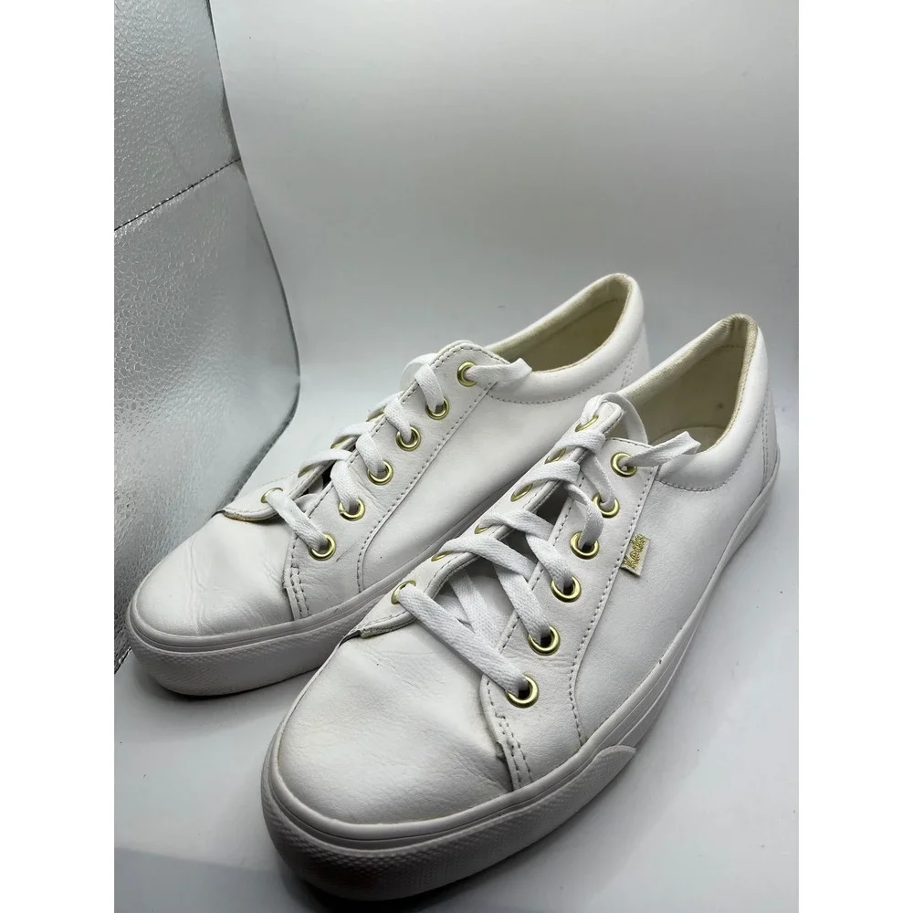 Keds Women's White Leather Dream Foam Sneakers Comfort Low‎ Top Shoes